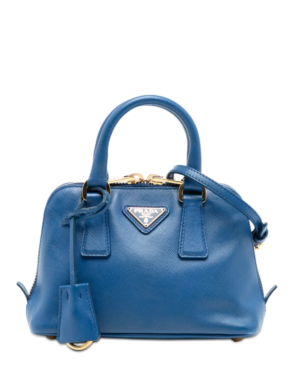 Prada Pre-Owned 2010-2025 Mini Saffiano Lux Promenade satchel - Blu