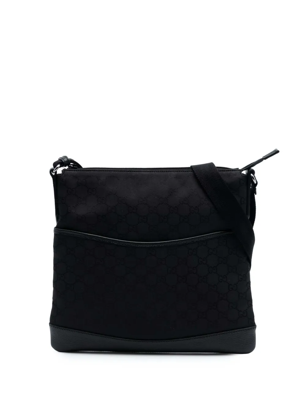 Gucci Pre-Owned 2016-2026 GG Canvas Flat Messenger Bag crossbody bag - Nero