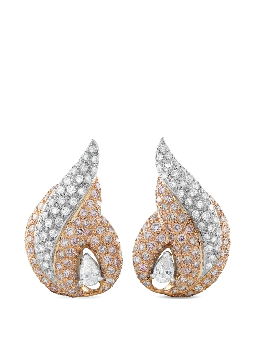 LB Exclusive diamond shell earrings - Rosa