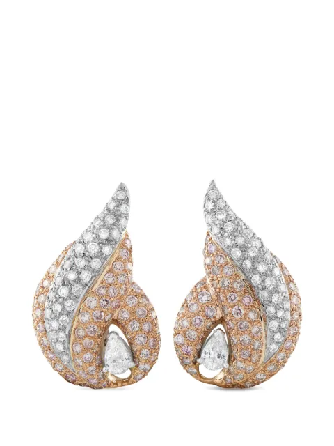 LB Exclusive diamond shell earrings