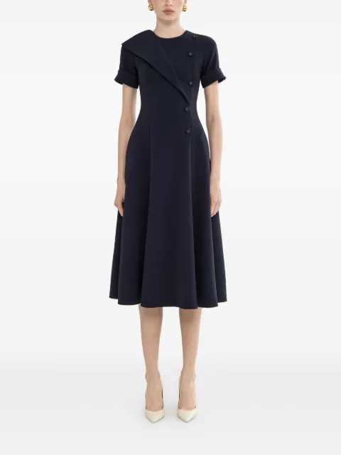 NISSA A-line button midi dress