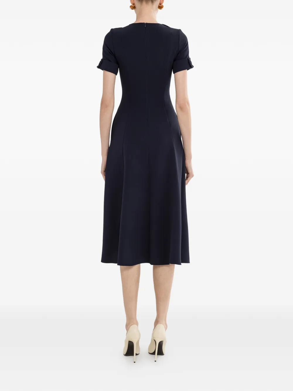 A-Line Button Midi Dress