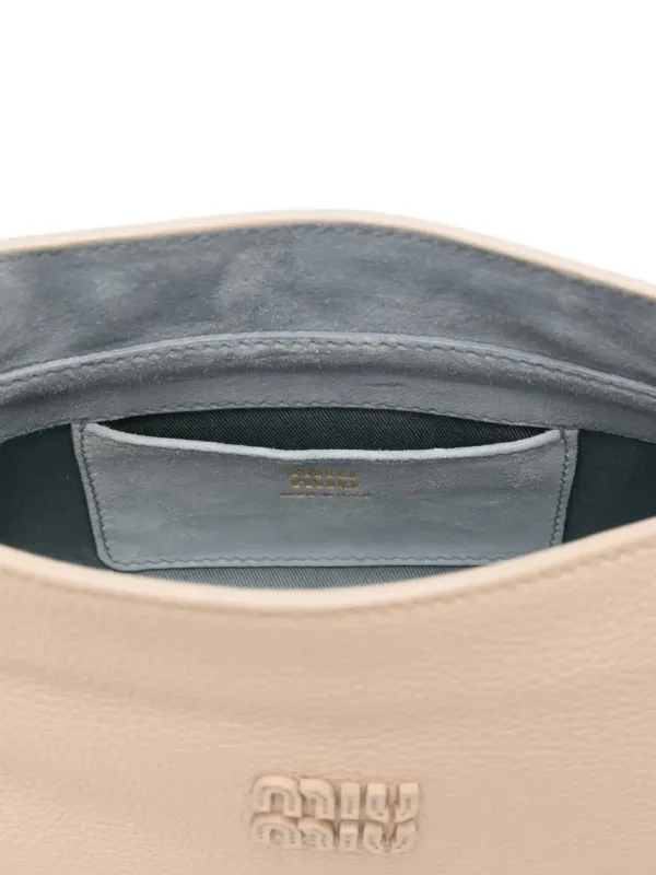 Miu Miu Leather Cross Body Bag | Neutrals | FARFETCH BE