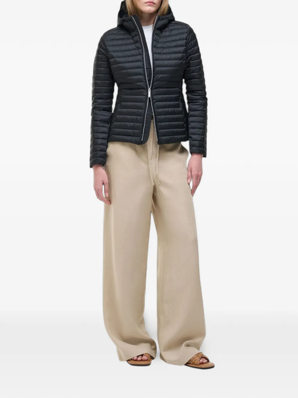  Colmar Hooded Quilted Jacket - Black 