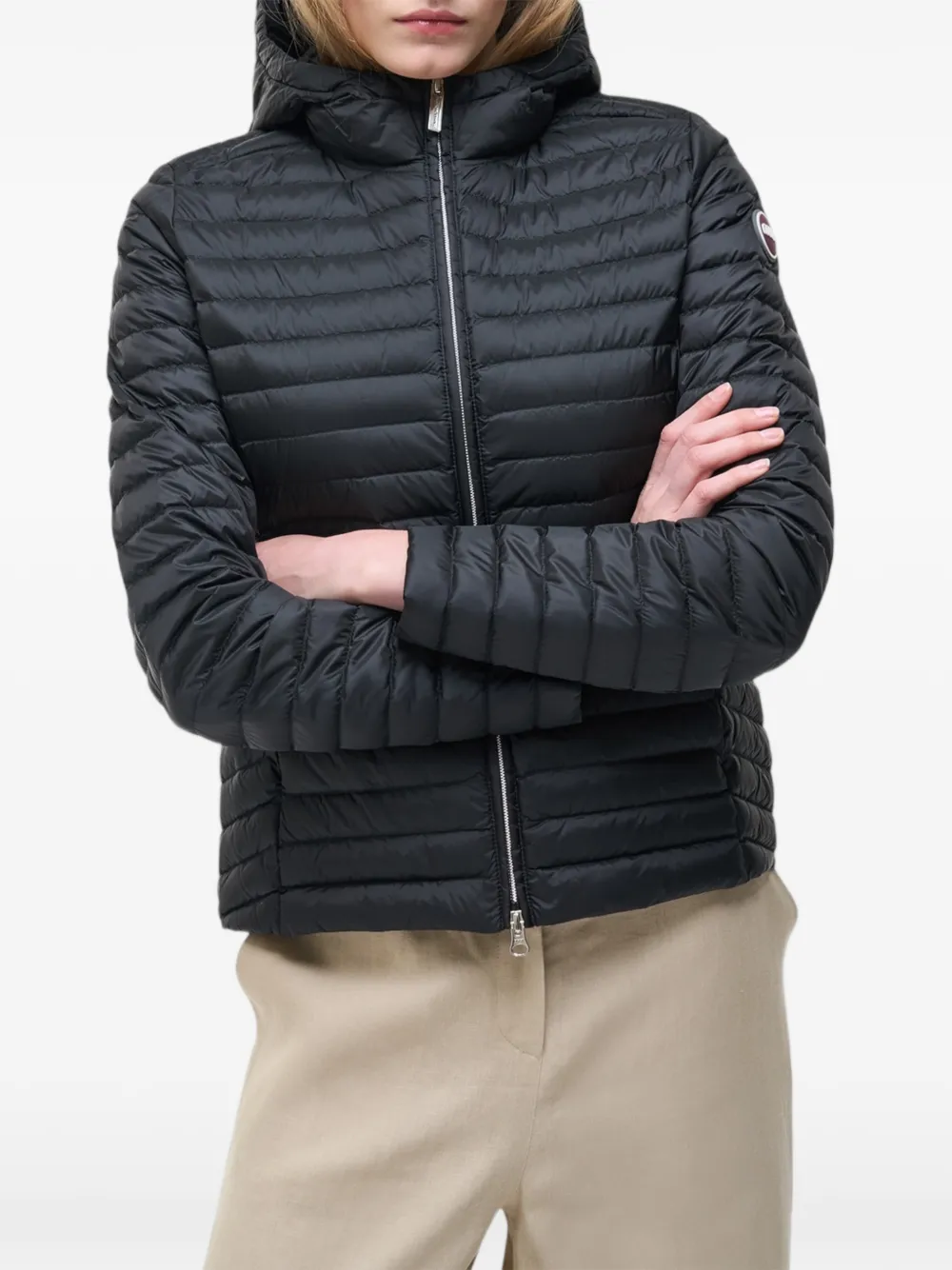 Colmar Hooded Quilted Jacket In Black