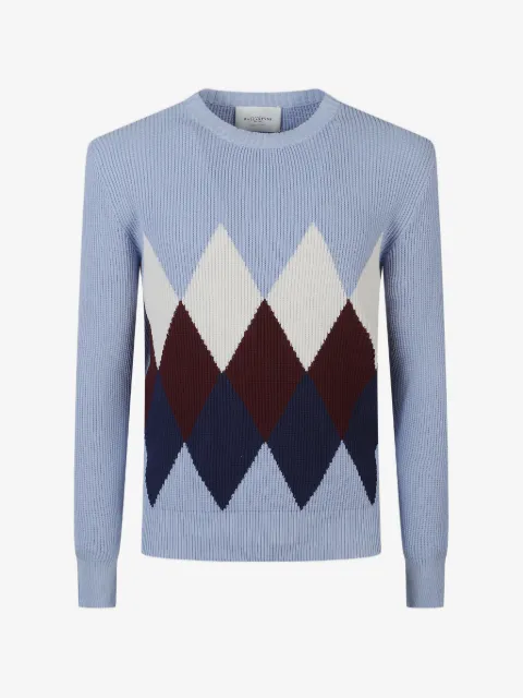 Ballantyne argyle round-neck pullover