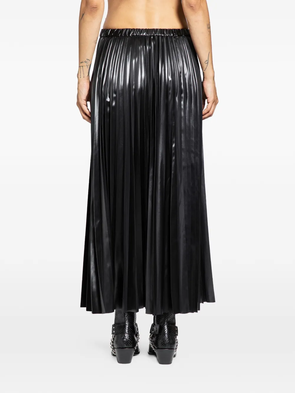  Junya Watanabe Pleated Maxi Skirt - Black 