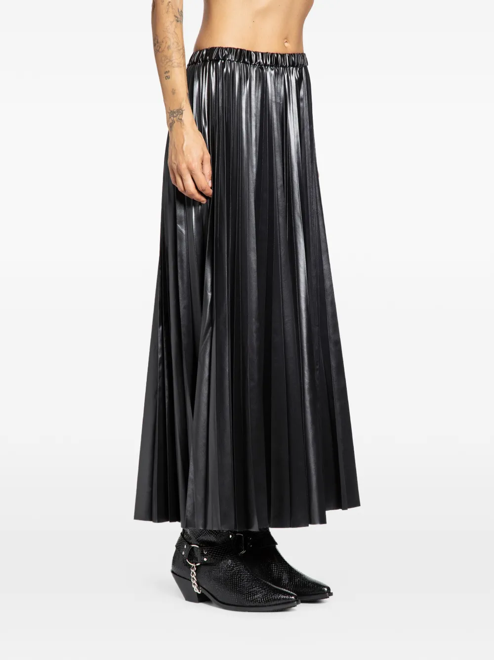  Junya Watanabe Pleated Maxi Skirt - Black 