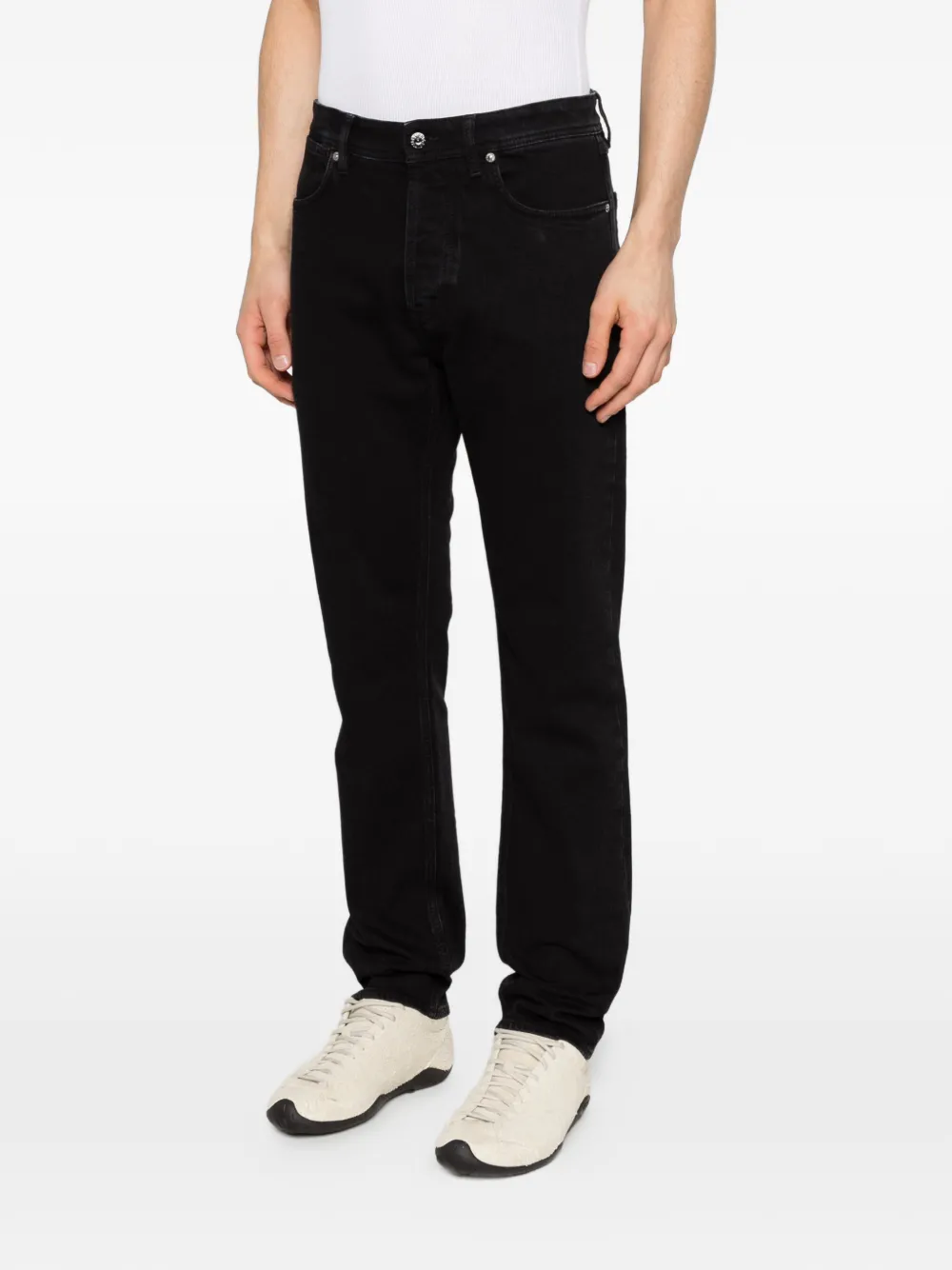 black denim jeans