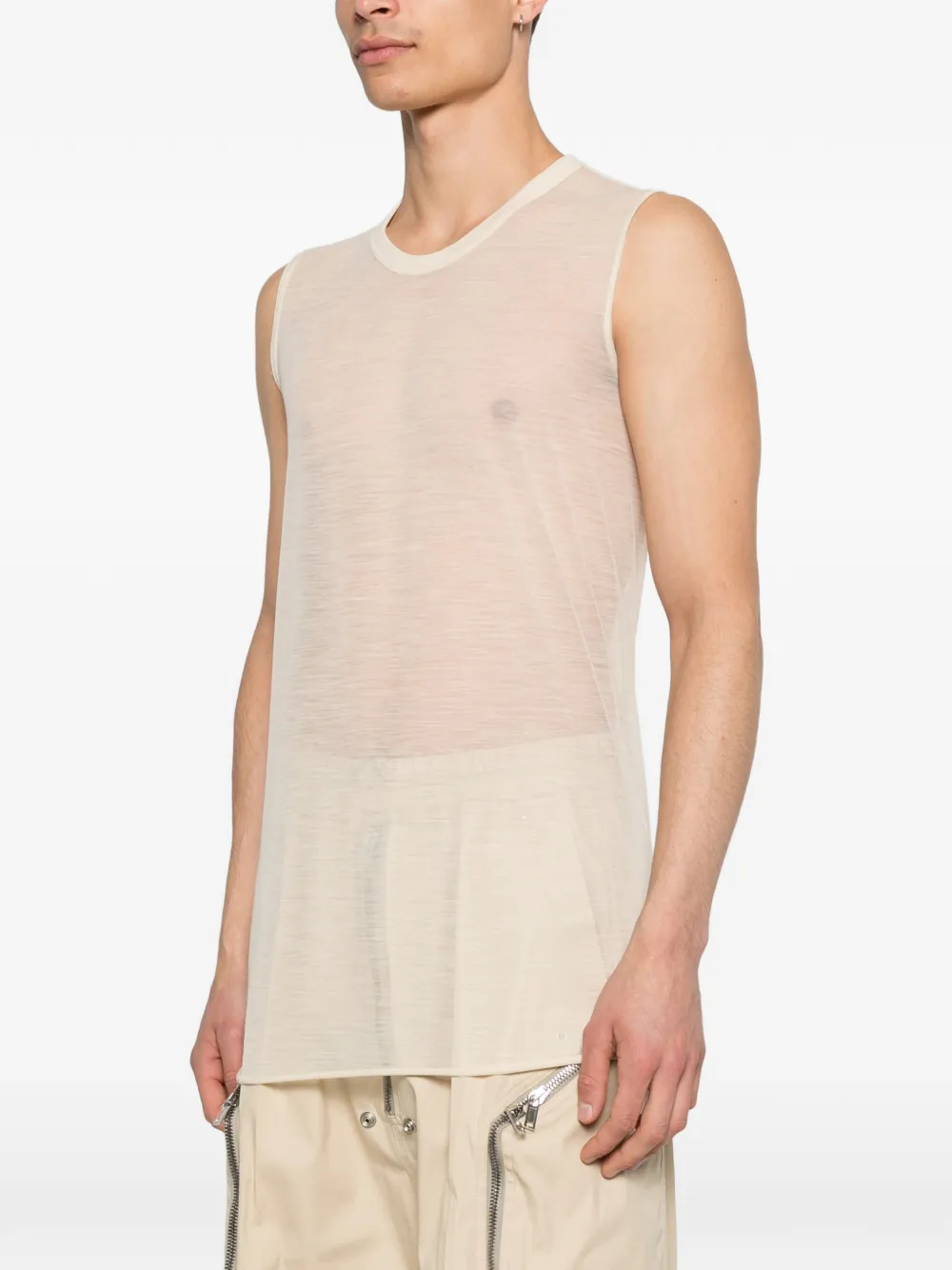 Rick Owens Tanktop met ronde hals Beige