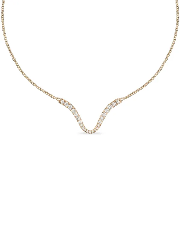 Melissa Kaye Clara Diamond Necklace in Gold