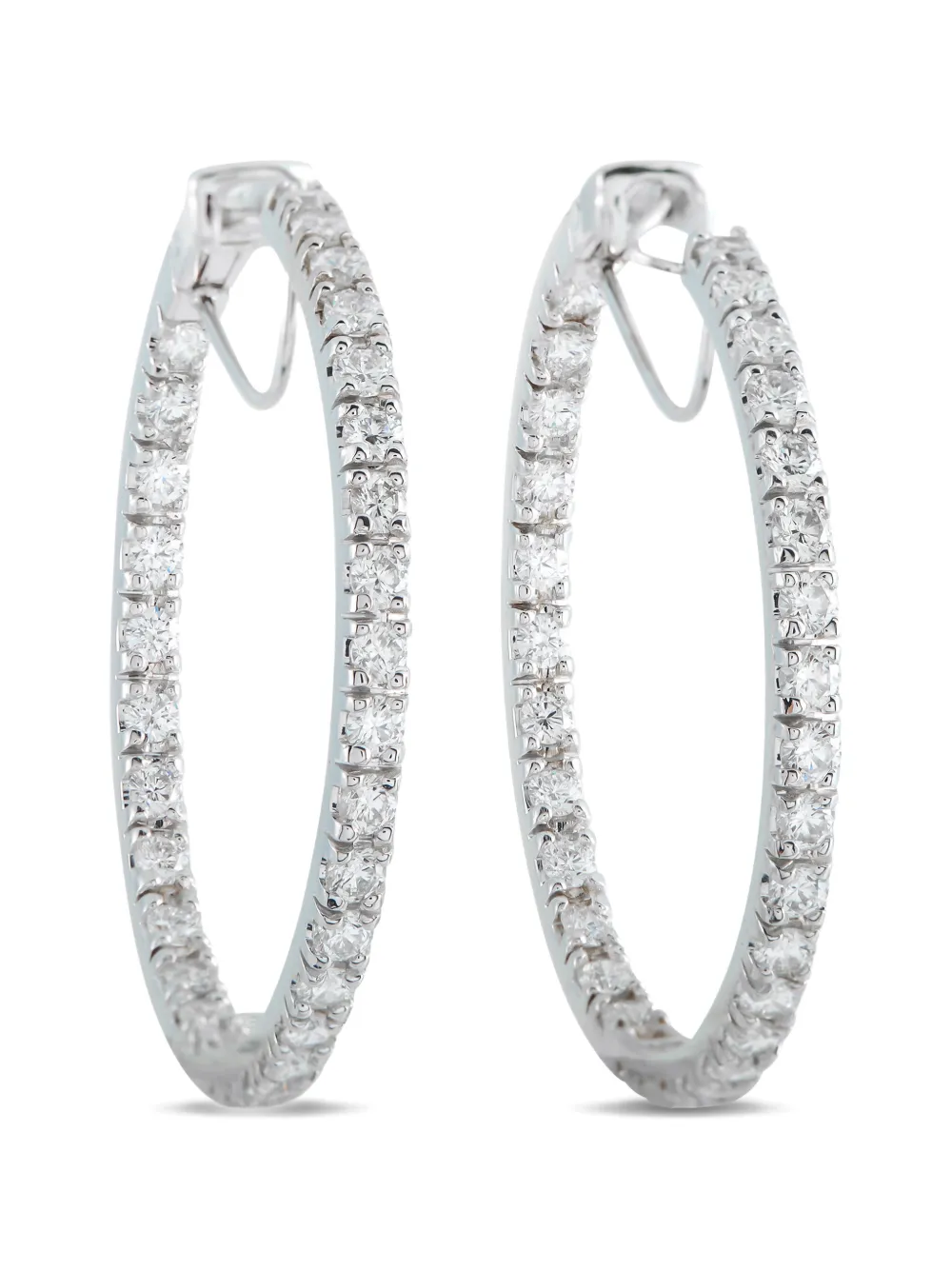 LB Exclusive diamond hoop earrings - Argento