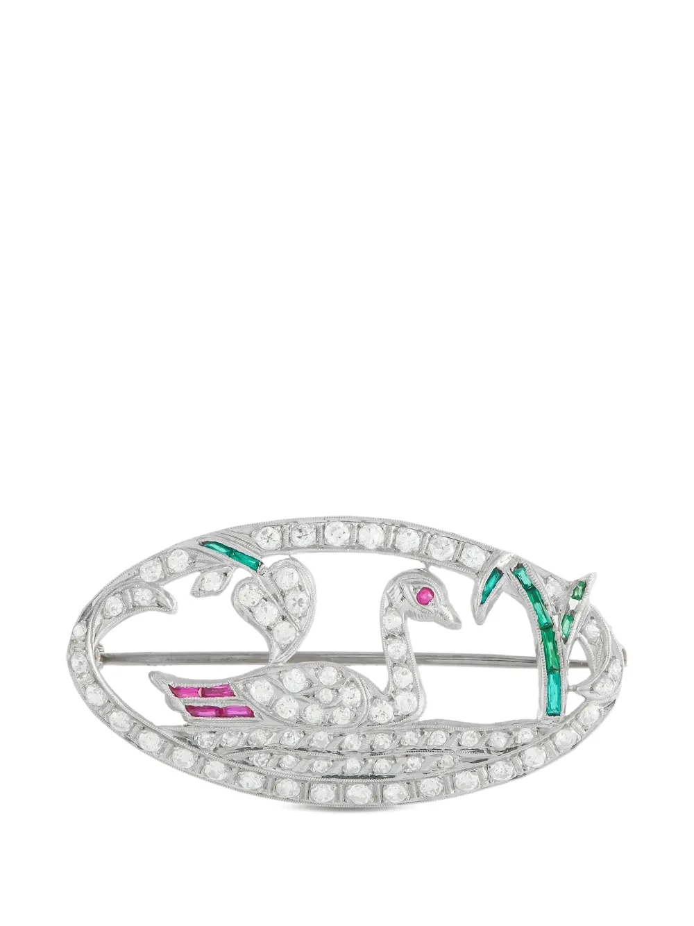 LB Exclusive diamond white gold brooch - Argento