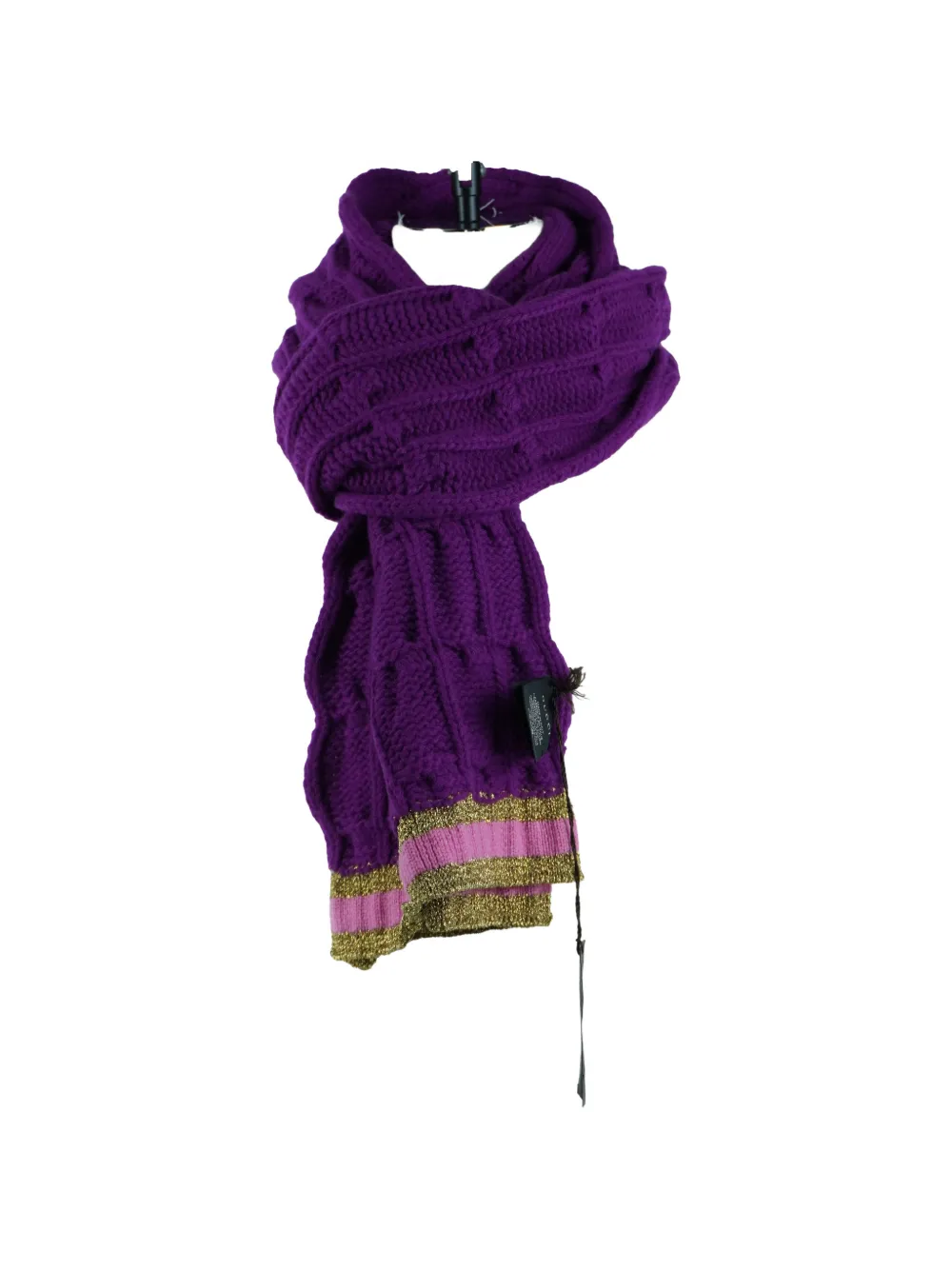 Gucci Pre-Owned golden thread wool shawl - Viola
