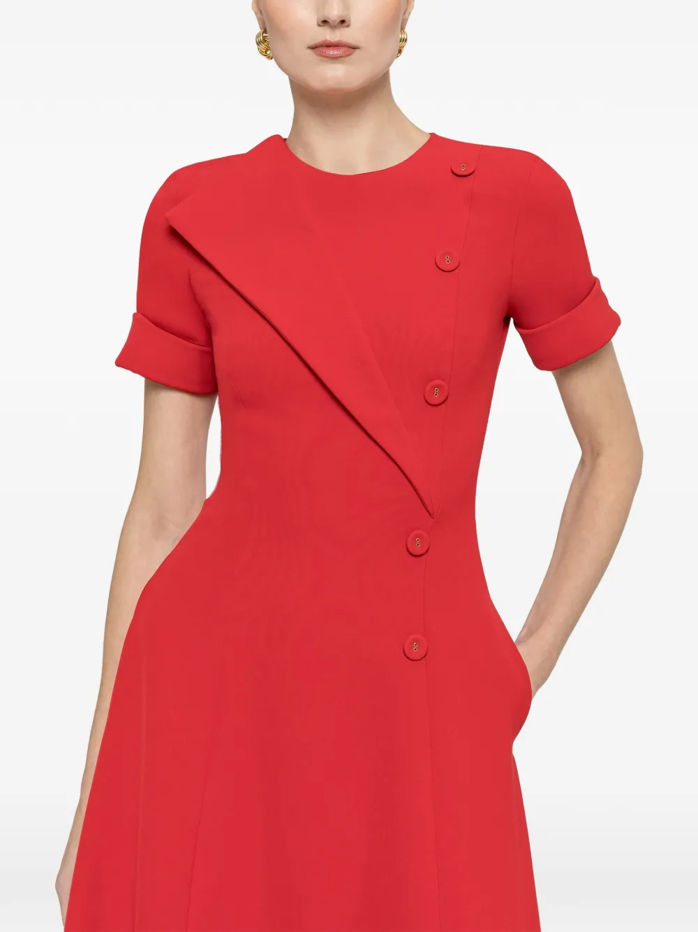 NISSA Midi-jurk met A-lijn Rood