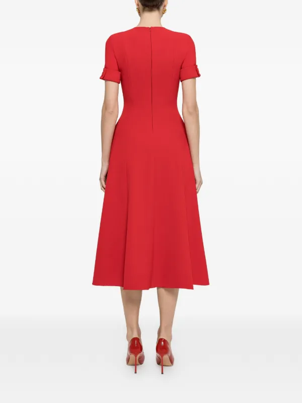 black and white polka dot summer dress PORTER Button Up Flowy Midi Formal_Dresses Strapless polka dot printed A-line Scoop Neck Red Color:Black/Gold