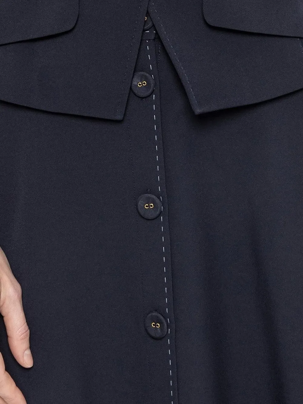 NISSA Midi-rok met knoop Blauw