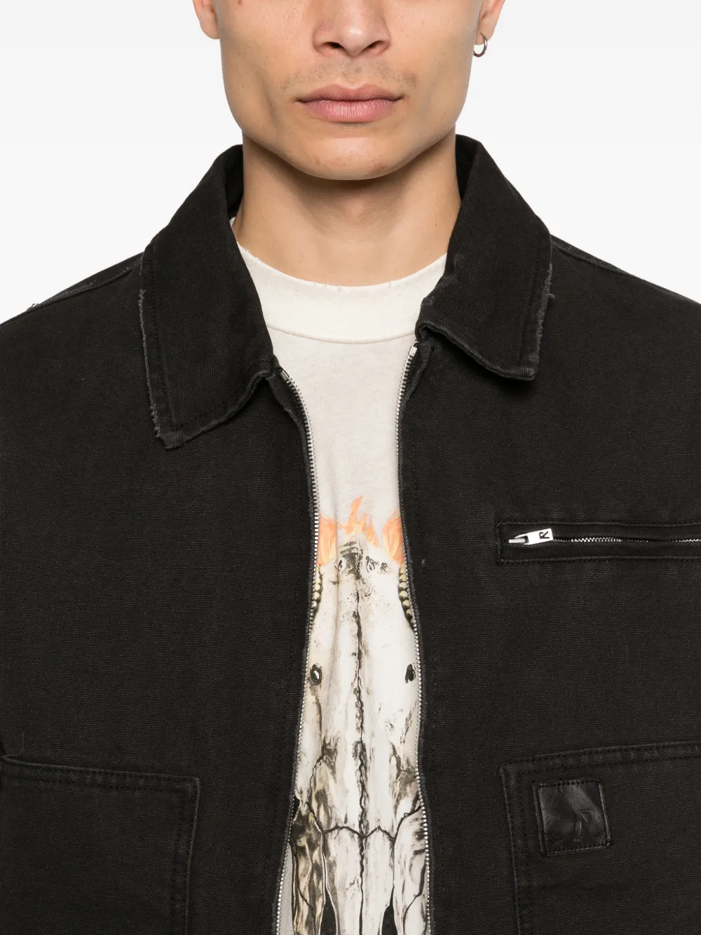 Represent Cargo jack met lange mouwen Zwart