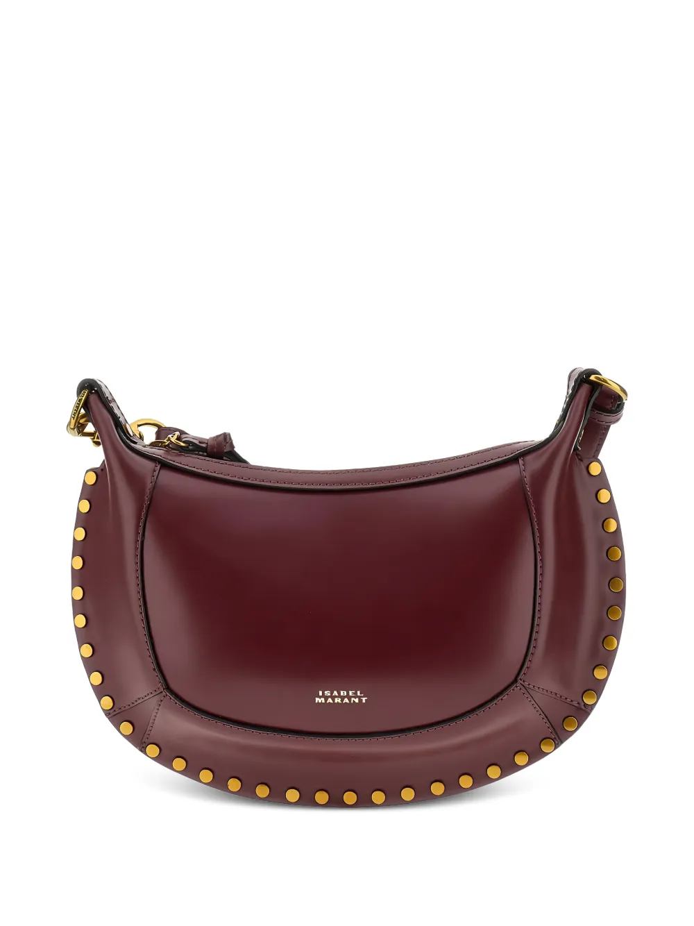 ISABEL MARANT Oskan studded shoulder bag - Red