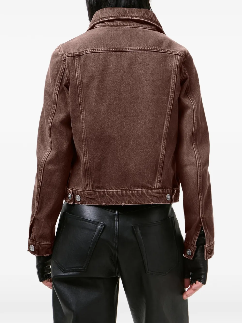 OUR LEGACY Denim jack met knopen Bruin