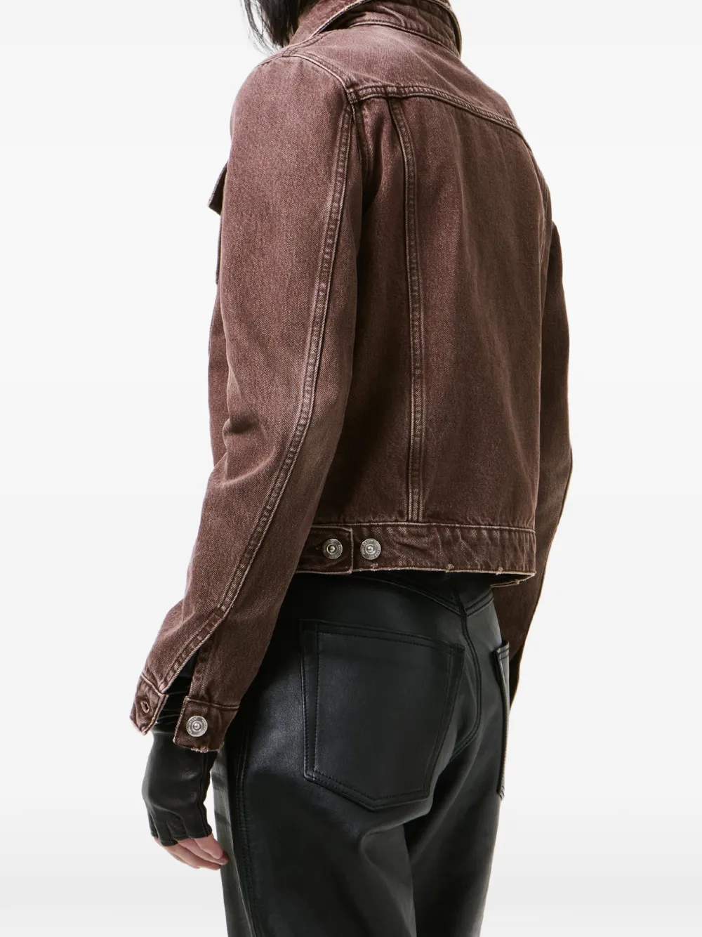 OUR LEGACY Denim jack met knopen Bruin