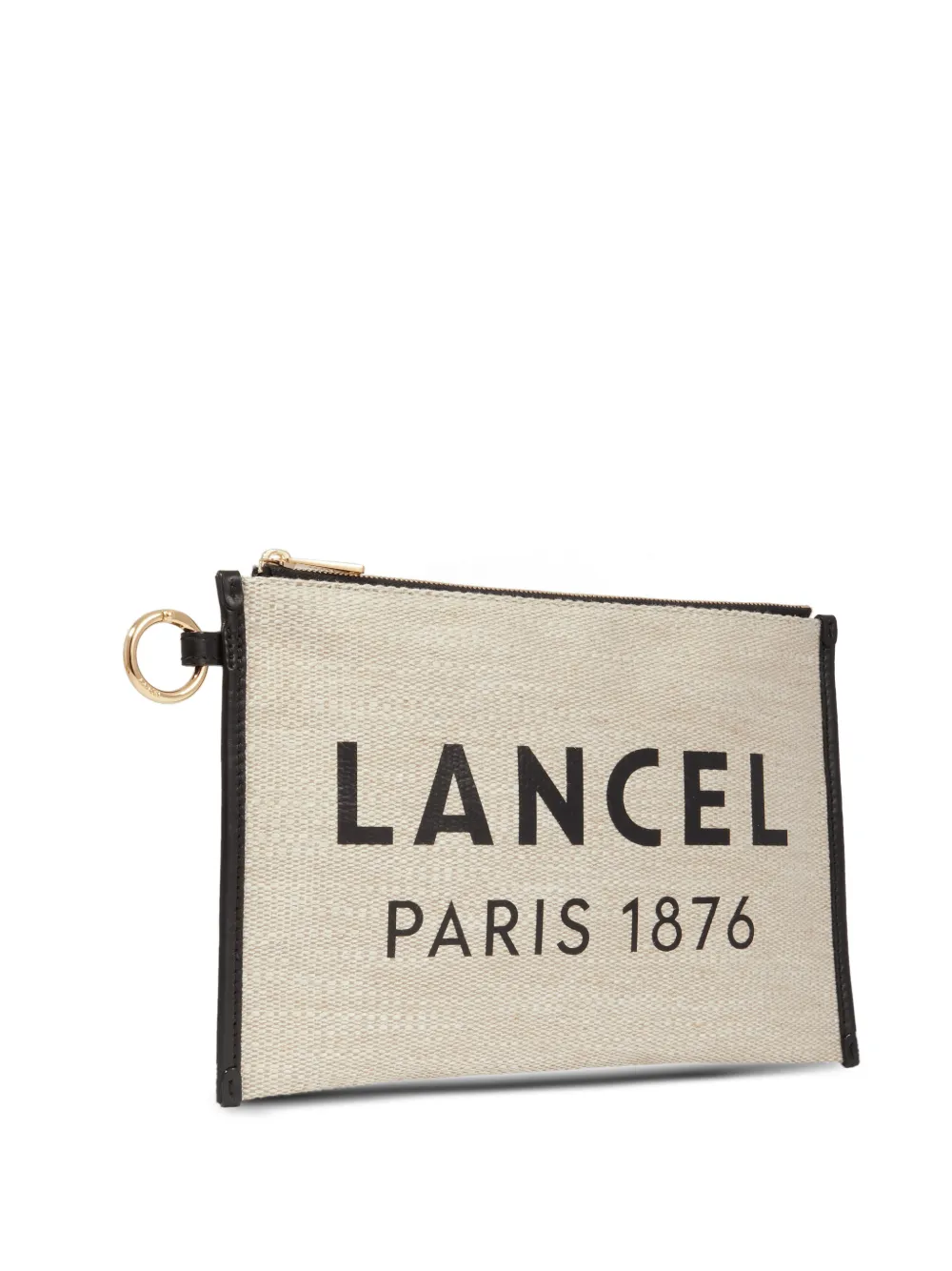  Lancel Logo Zip Wallet - Neutrals 