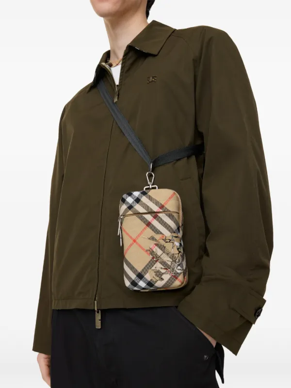 Burberry Check Phone Bag | Neutrals | FARFETCH