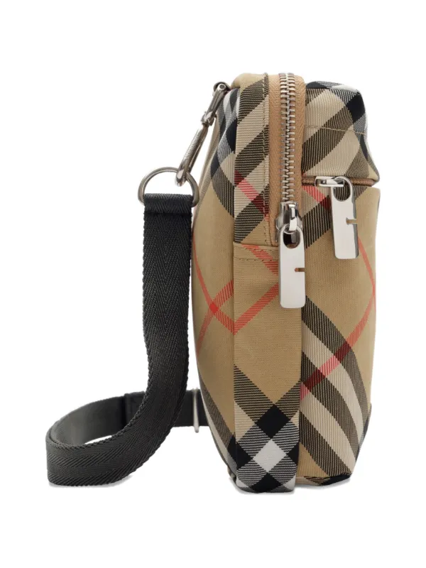 Burberry Check Phone Bag | Neutrals | FARFETCH