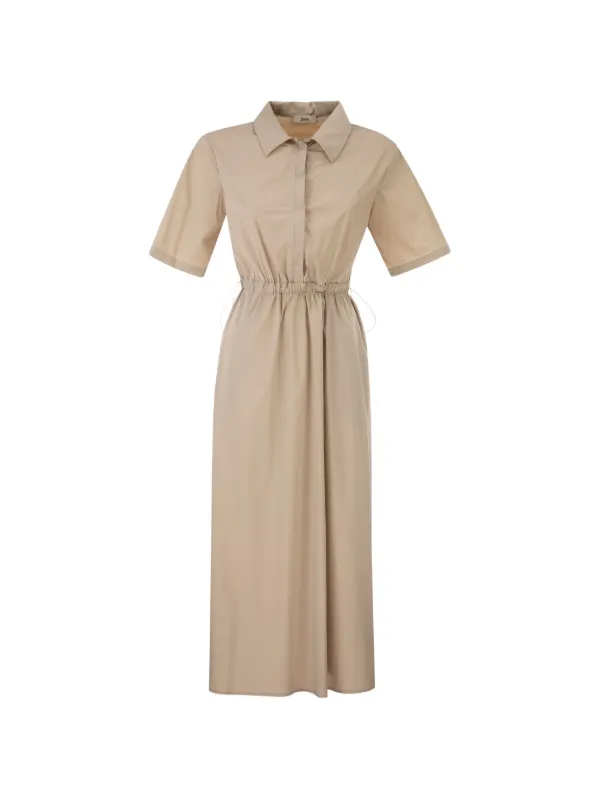 Herno Drawstring Dress in Neutrals