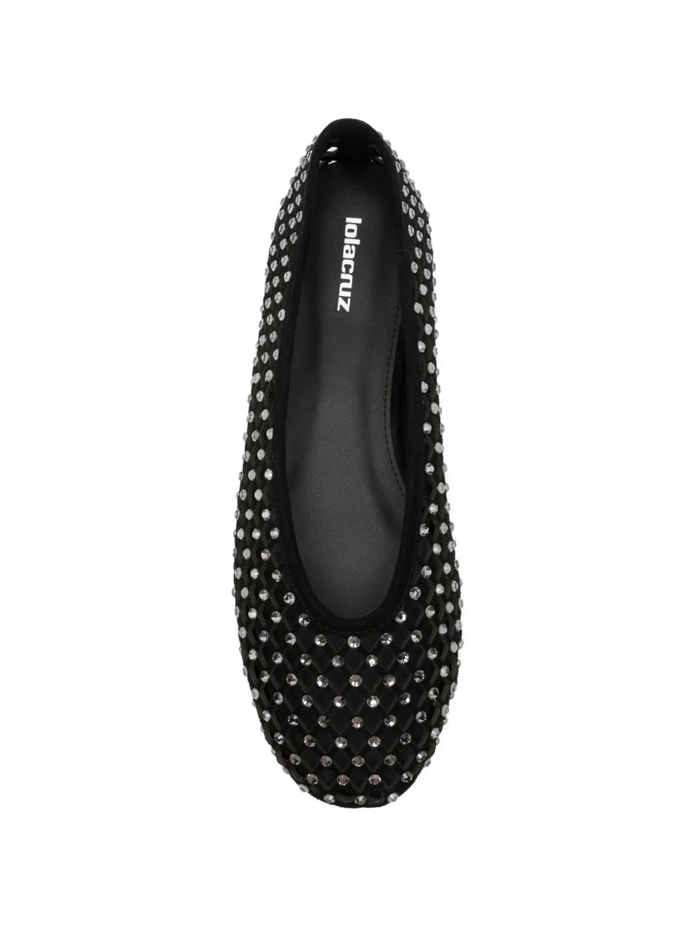 Lola Cruz embellished ballet flats Zwart