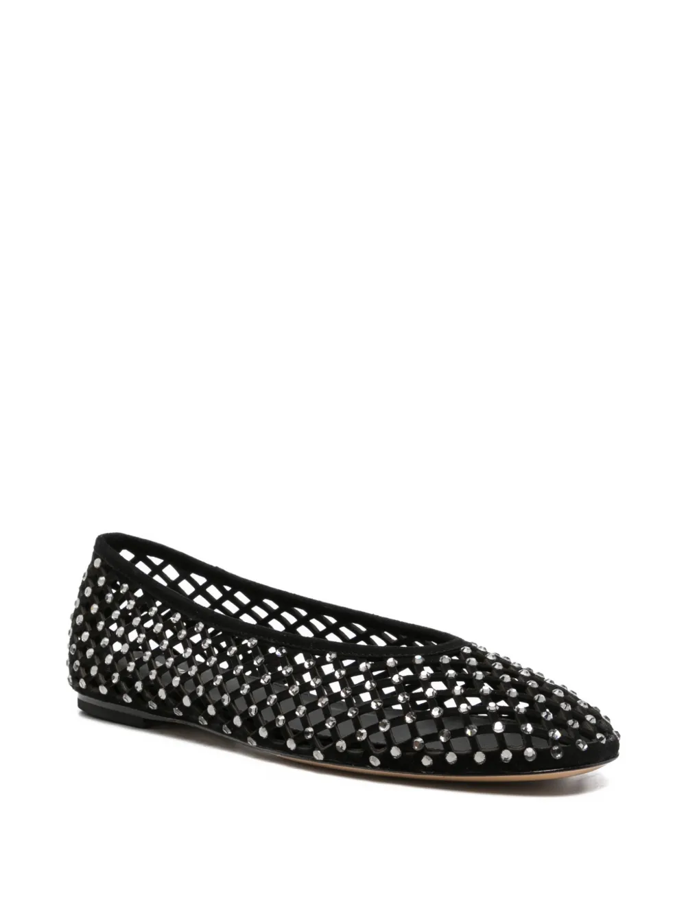 Lola Cruz embellished ballet flats Zwart