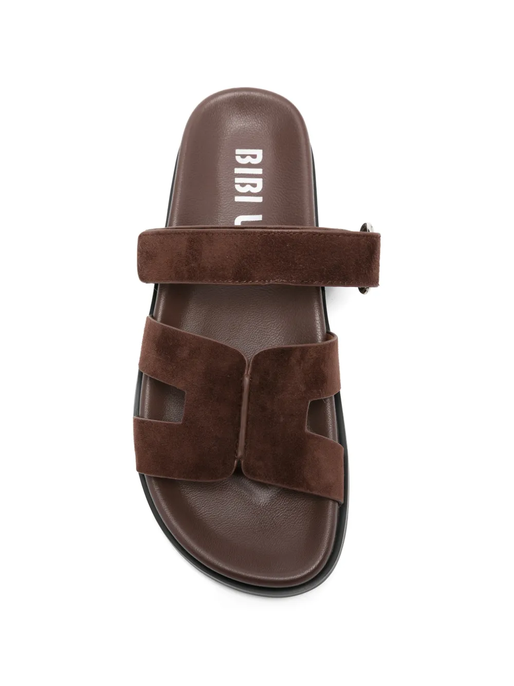 Bibi Lou Platte leren sandalen Bruin