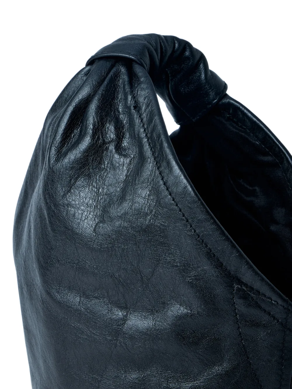 OUR LEGACY Fofinho Drip leren schoudertas Zwart
