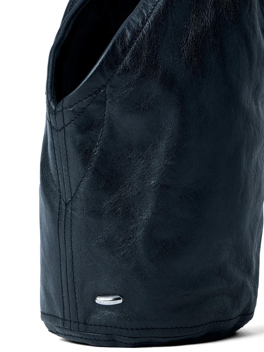 OUR LEGACY Fofinho Drip leren schoudertas Zwart