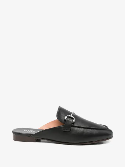 Bibi Lou Mules in pelle con suola piatta
