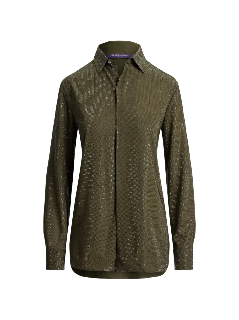 Ralph Lauren Collection Adrien embellished relaxed-fit shirt - Green
