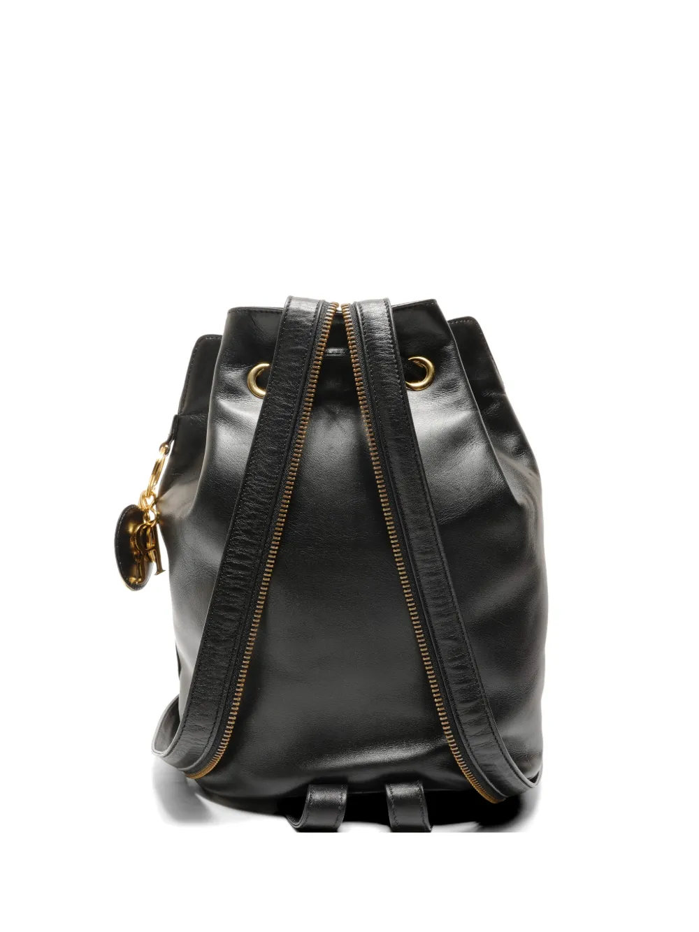 Christian Dior Pre-Owned 1980s Drawstring Leather Backpack | Black ...