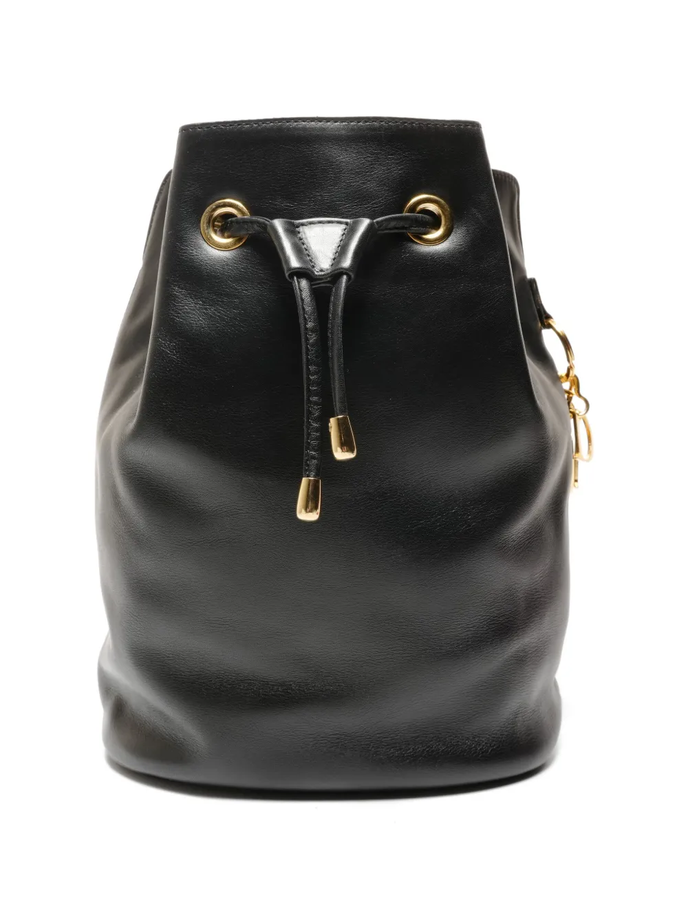 Christian Dior Pre-Owned 1980s Drawstring Leather Backpack | Black ...