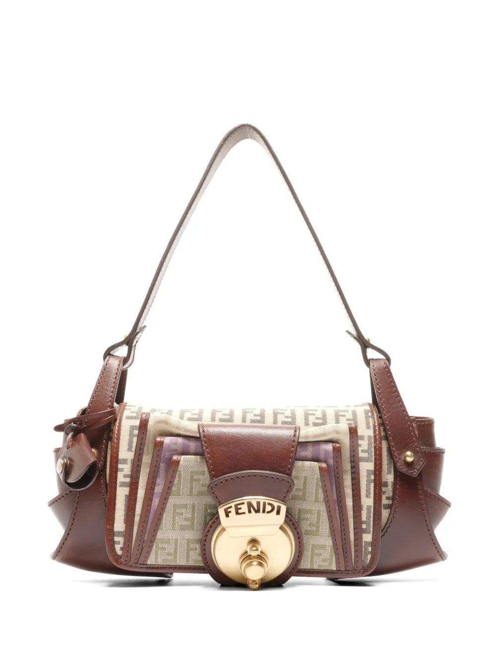 Fendi Pre-Owned 1990s Zucchino canvas shoulder bag - Marrone