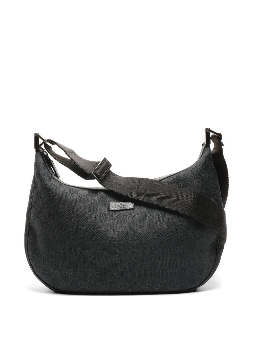 Gucci Pre-Owned 2000-2015 gg canvas half moon shoulder bag - Nero