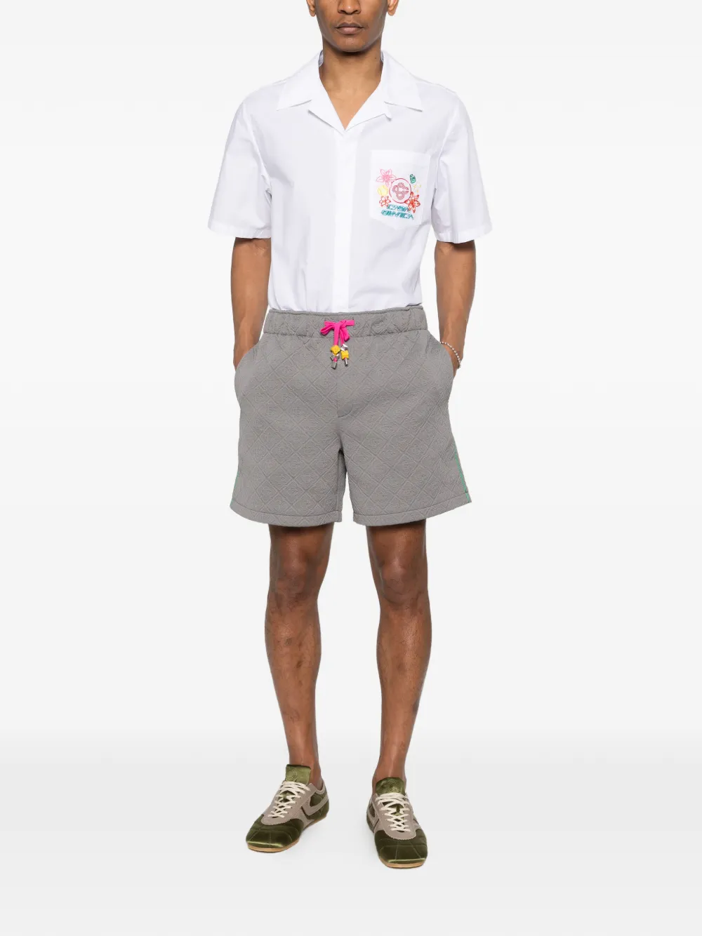 Casablanca Shorts met logo-patroon Grijs