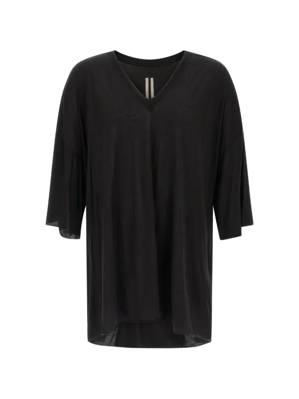 Rick Owens Tommy V-neck T-shirt in Black