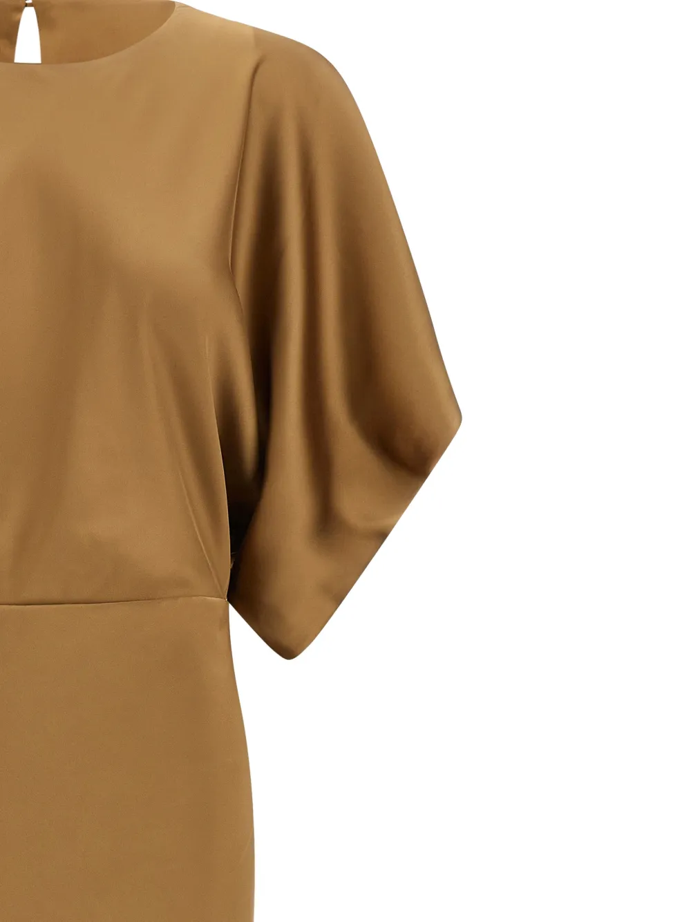 Norma Kamali Maxi-jurk met gedrapeerde mouwen Beige