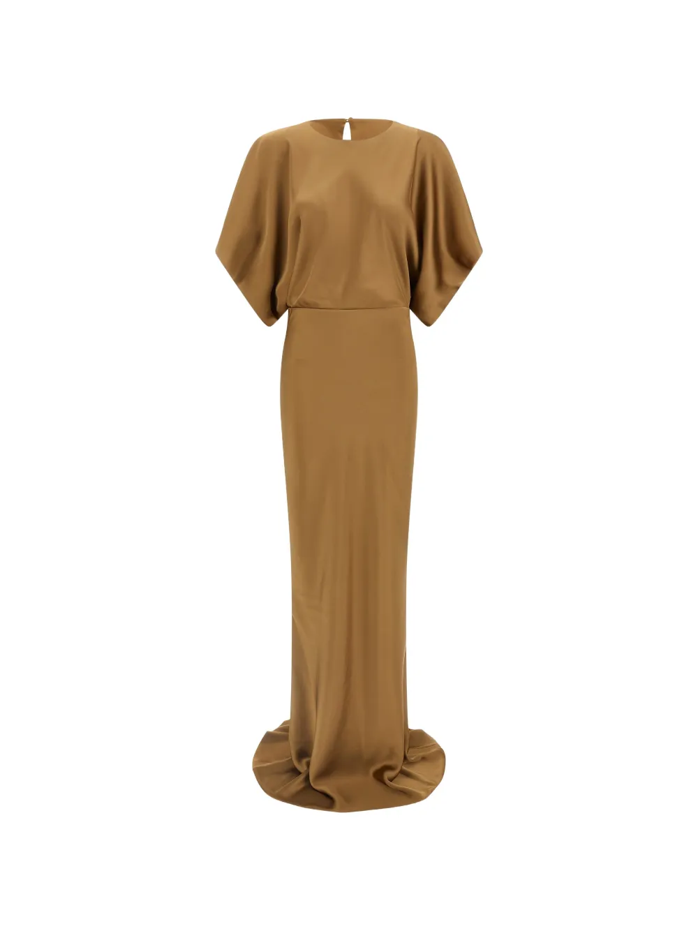 Norma Kamali draped-sleeves maxi dress - Toni neutri