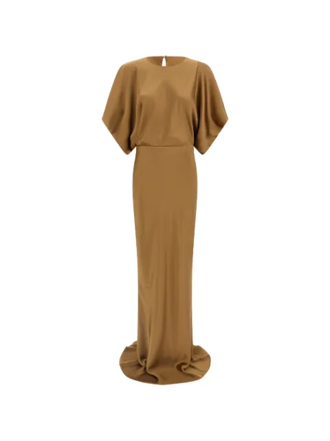 Norma Kamali draped-sleeves maxi dress