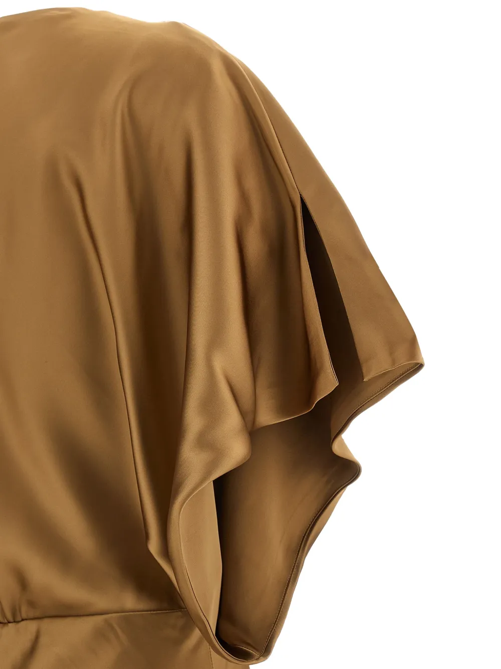 Norma Kamali Maxi-jurk met gedrapeerde mouwen Beige