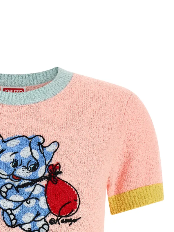 Kenzo インターシャニット トップ | ピンク | FARFETCH JP