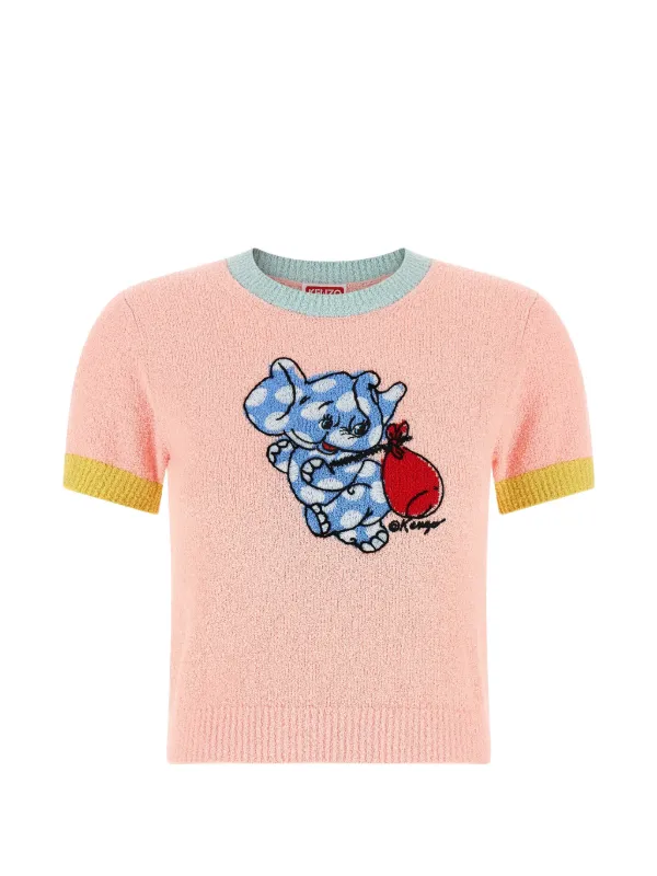 Kenzo インターシャニット トップ | ピンク | FARFETCH JP
