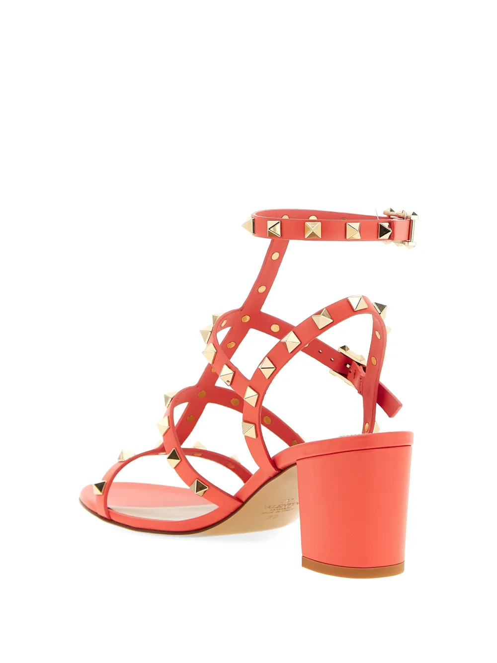 Valentino Garavani Rockstud calf-leather sandals Oranje