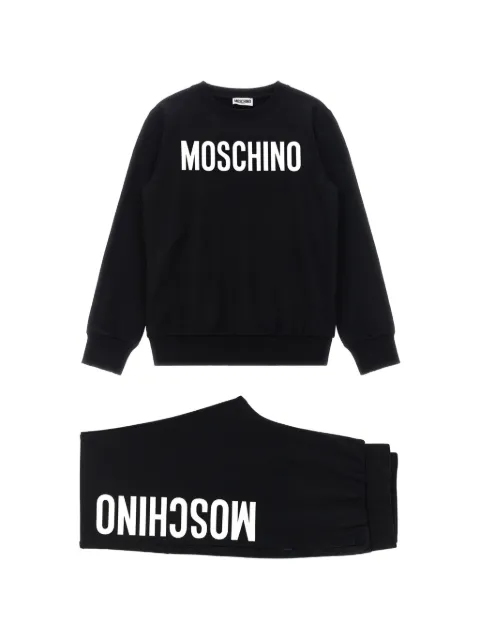 Moschino Kids traje deportivo con logo estampado